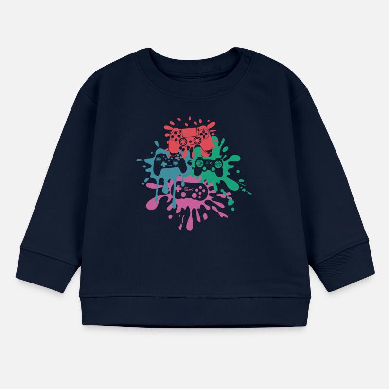 Pixel Controller – Conception de jeu rétro Sweat bébé bio Stanley/Stella