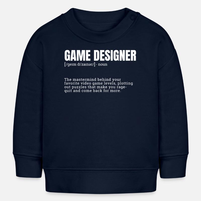 Game Designer Définition Citation humoristique - Sweat bébé bio Stanley/Stella - bleu marine