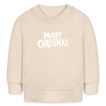 Frohe Weihnachten - Baby Organic Sweatshirt Baby Changer von Stanley/Stella - Natur - Vorne