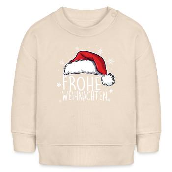 Frohe Weihnachten - Baby Organic Sweatshirt Baby Changer von Stanley/Stella - Natur - Vorne