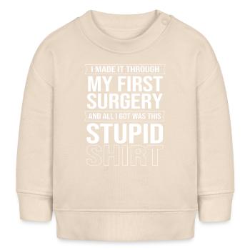 Knie Operation - Baby Organic Sweatshirt Baby Changer von Stanley/Stella - Natur - Vorne