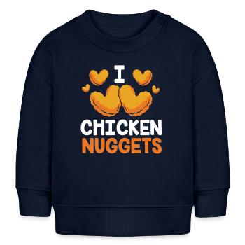 Chicken Nuggets - Baby Organic Sweatshirt Baby Changer von Stanley/Stella - Navy - Vorne