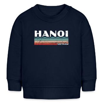Hanoi Vietnam Vintage Vietnamien Vietnamien - Sweat bébé bio Stanley/Stella - bleu marine - Devant