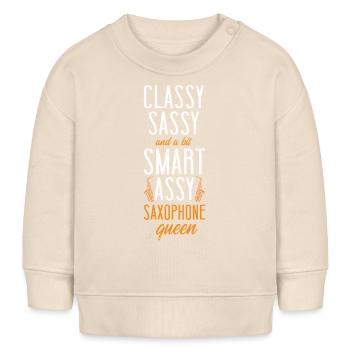 Saxophone Classy Sassy And A Bit - Baby Sweatshirt by Stanley/Stella - soft Ecru - Front