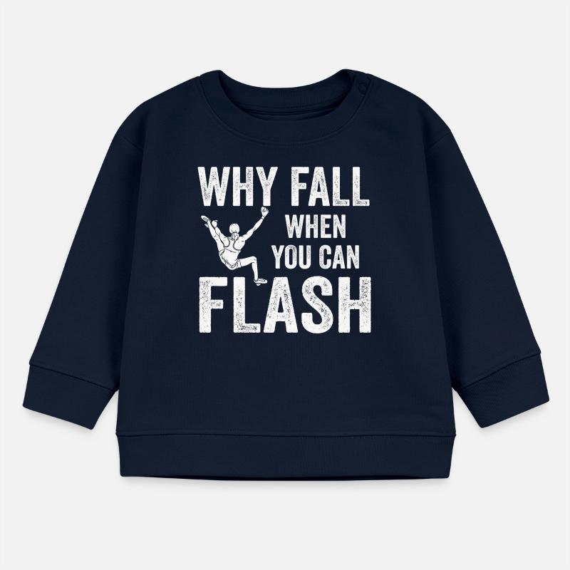 Boulderer Chalk Up and Flash Bouldering Baby Sweatshirt by Stanley/Stella