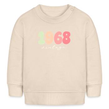 1968 Geburtstag Geburtsjahr - Baby Organic Sweatshirt Baby Changer von Stanley/Stella - Natur - Vorne