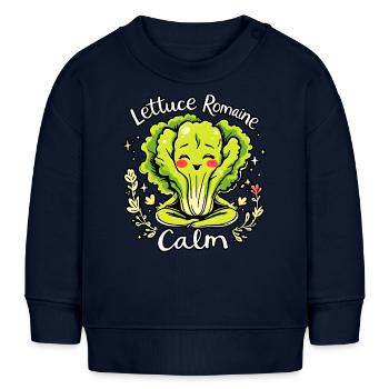 Salat Romaine Calm – Lustiger Salat Yoga - Baby Organic Sweatshirt Baby Changer von Stanley/Stella - Navy - Vorne