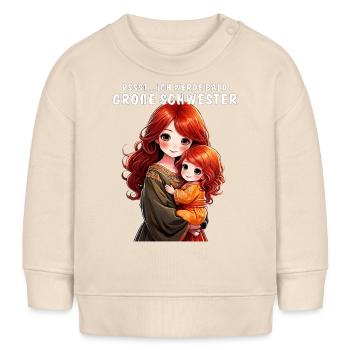 PSSST...ICH WERDE BALD GROßE SCHWESTER - Baby Organic Sweatshirt Baby Changer von Stanley/Stella - Natur - Vorne