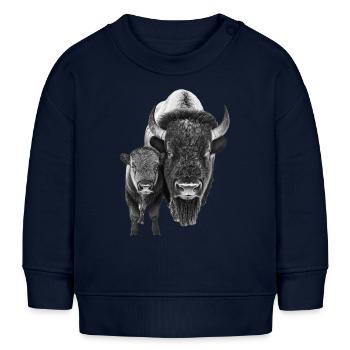 Bison - Baby Organic Sweatshirt Baby Changer von Stanley/Stella - Navy - Vorne