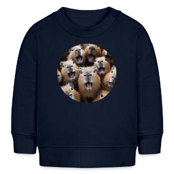 Wasserschwein - Baby Organic Sweatshirt Baby Changer von Stanley/Stella - Navy - Vorne