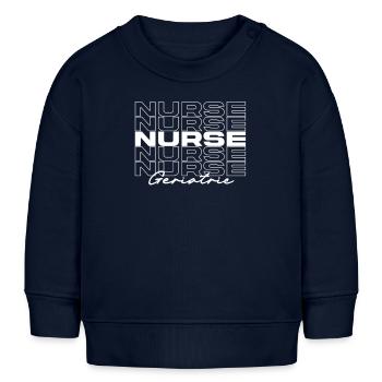 Altenpfleger Krankenpfleger Medizinische Krankenschwestern Stilvoll - Baby Organic Sweatshirt Baby Changer von Stanley/Stella - Navy - Vorne