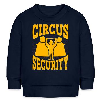 Zirkus Sicherheit - Baby Organic Sweatshirt Baby Changer von Stanley/Stella - Navy - Vorne