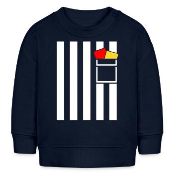 Costume d’arbitre Football Arbitre Carnaval - Sweat bébé bio Stanley/Stella - bleu marine - Devant