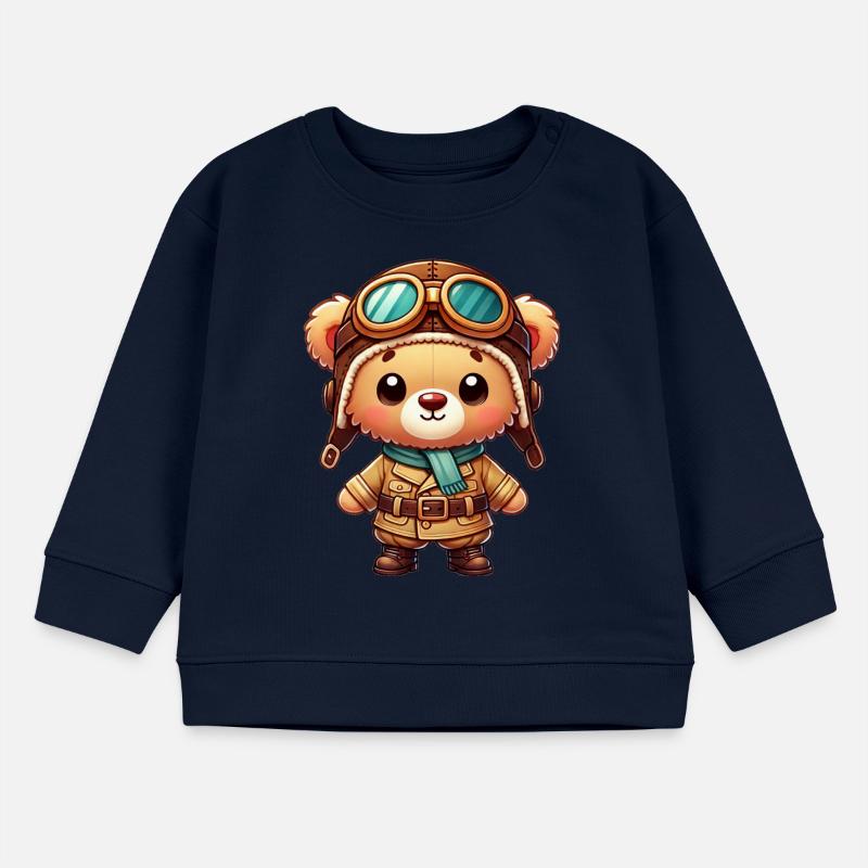 Teddybär Pilot Baby Organic Sweatshirt Baby Changer von Stanley/Stella