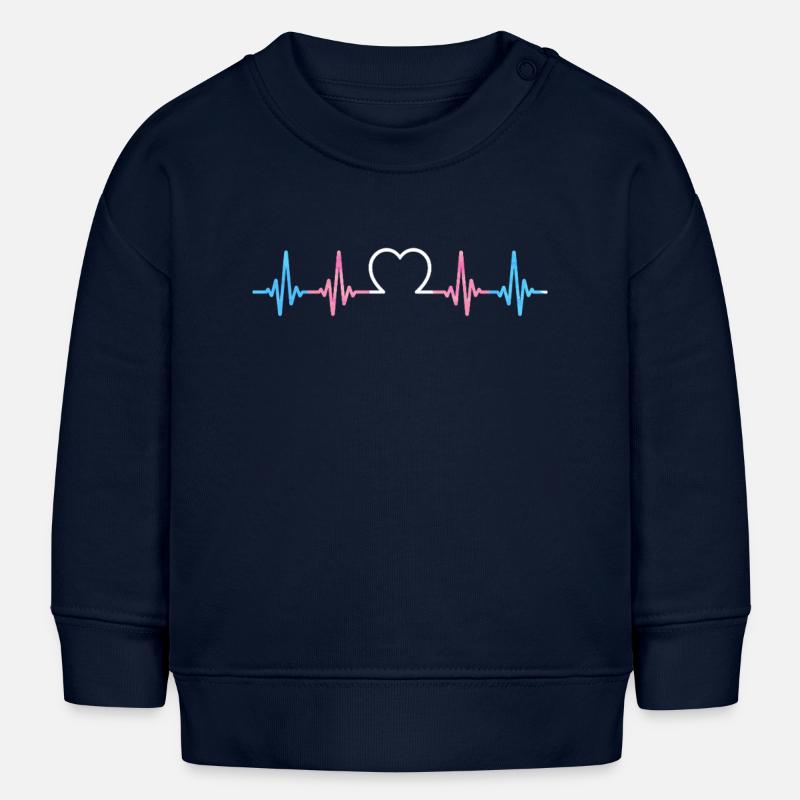 Fierté LGBT transgenre - Sweat bébé bio Stanley/Stella - bleu marine