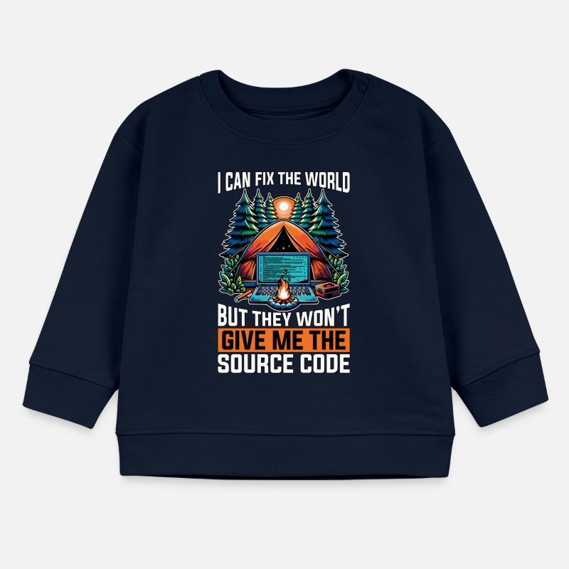 Coder Je peux réparer le monde Développeur Web Codeurs Sweat bébé bio Stanley/Stella