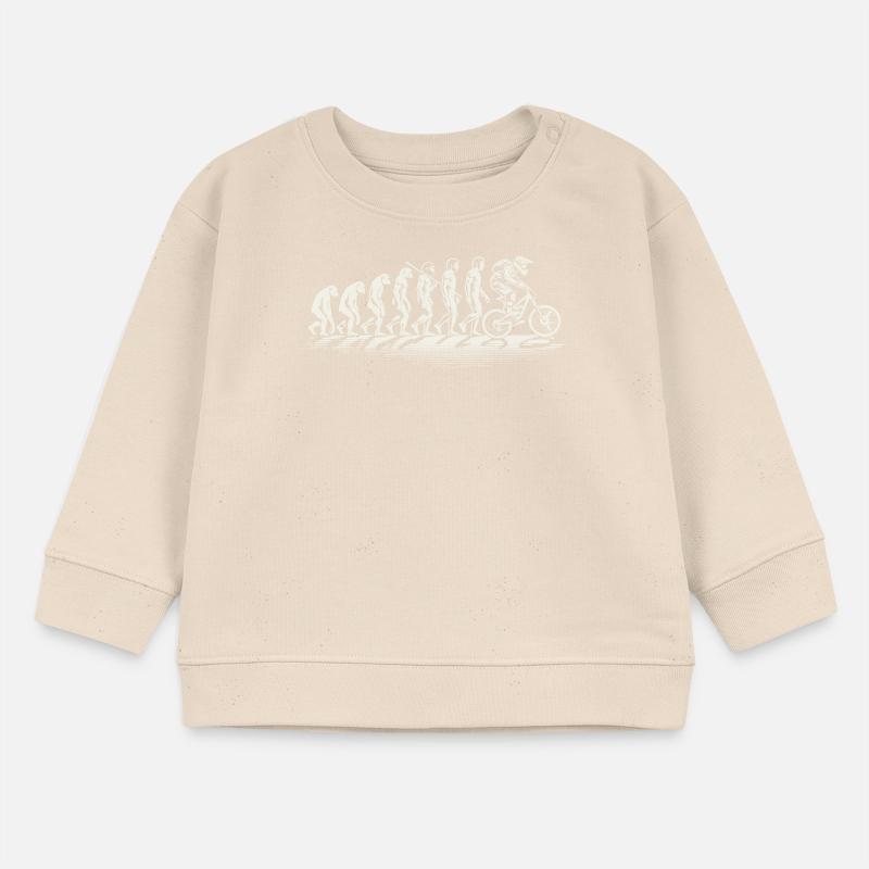 Evolution Bicycle VTT Cyclisme Humour Sweat bébé bio Stanley/Stella