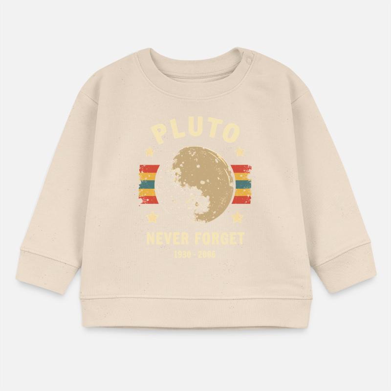 Pluto Never Forget – Retro Space Baby Organic Sweatshirt Baby Changer von Stanley/Stella