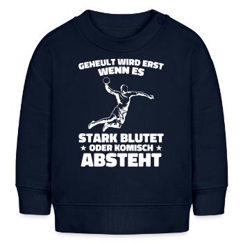 Handball Liebhaber Handball Sport Spieler - Baby Organic Sweatshirt Baby Changer von Stanley/Stella - Navy - Vorne