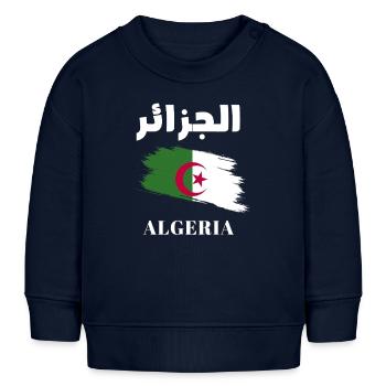 Algeria Nom en arabe drapeau Algeria - Sweat bébé bio Stanley/Stella - bleu marine - Devant