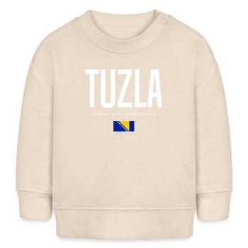 Tuzla Bosnien und Herzegowina - Baby Organic Sweatshirt Baby Changer von Stanley/Stella - Natur - Vorne