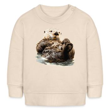 Seeotter - Baby Organic Sweatshirt Baby Changer von Stanley/Stella - Natur - Vorne