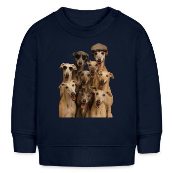 Windhund - Baby Organic Sweatshirt Baby Changer von Stanley/Stella - Navy - Vorne