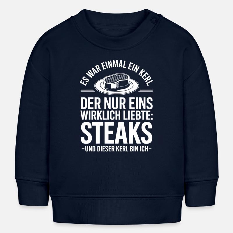 Es War Einmal Ein Kerl Der Nur Eins Wirklich - Baby Organic Sweatshirt Baby Changer von Stanley/Stella - Navy