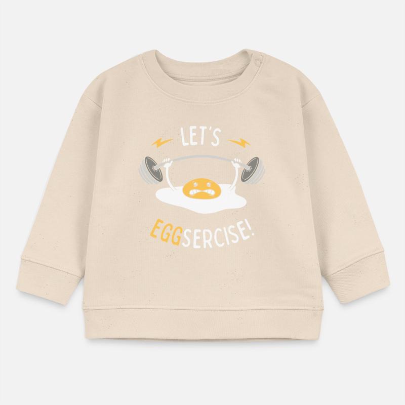 Lasst uns Eggsercise! Baby Organic Sweatshirt Baby Changer von Stanley/Stella
