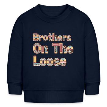 Brothers On The Loose Geschwisterreise - Baby Organic Sweatshirt Baby Changer von Stanley/Stella - Navy - Vorne