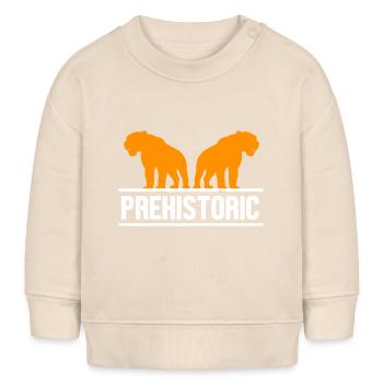 Säbelzahntiger - Baby Organic Sweatshirt Baby Changer von Stanley/Stella - Natur - Vorne