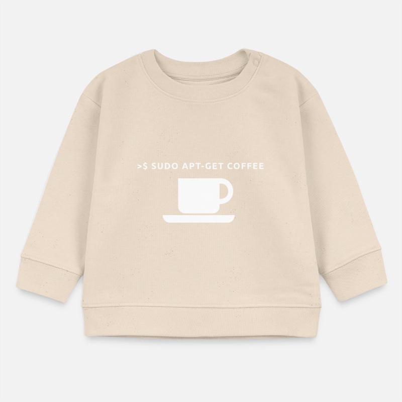 Lustiges Linux Kaffee Admin Shirt Pinguin Coder Baby Organic Sweatshirt Baby Changer von Stanley/Stella