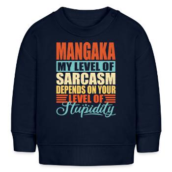Mangaka Manga Zeichner - Baby Organic Sweatshirt Baby Changer von Stanley/Stella - Navy - Vorne