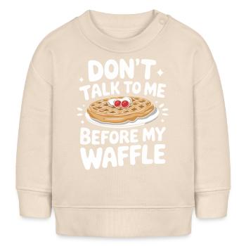 Waffeln Frühstück Süßigkeiten - Baby Organic Sweatshirt Baby Changer von Stanley/Stella - Natur - Vorne