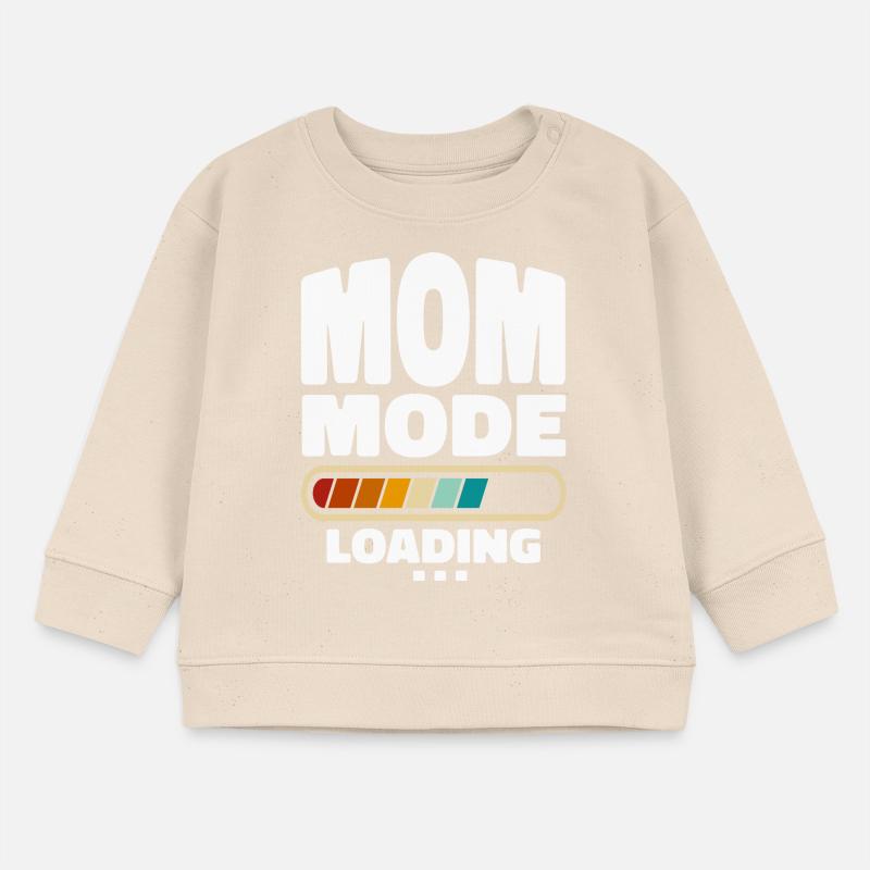 Funny Mom Mode Loading Zitat Beste Mutter aller Zeiten Baby Organic Sweatshirt Baby Changer von Stanley/Stella