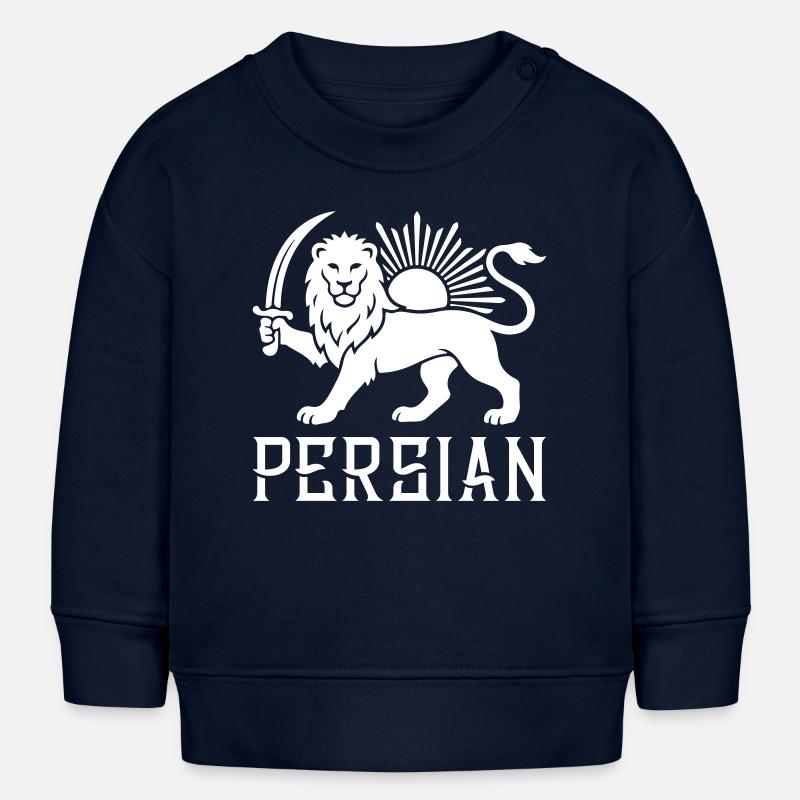 Lion perse Perse Iran - Sweat bébé bio Stanley/Stella - bleu marine
