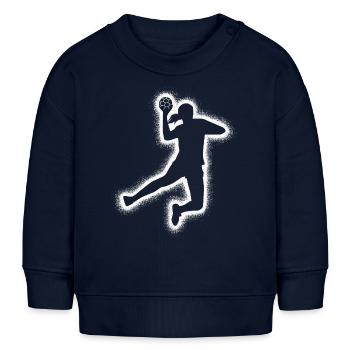 Handball Handballspielerin Damen Handballerin - Baby Organic Sweatshirt Baby Changer von Stanley/Stella - Navy - Vorne