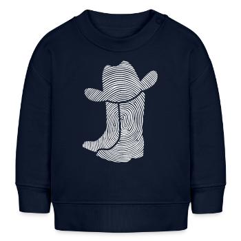 Linedance Dancer Fingerabdruck Line Dance - Baby Organic Sweatshirt Baby Changer von Stanley/Stella - Navy - Vorne