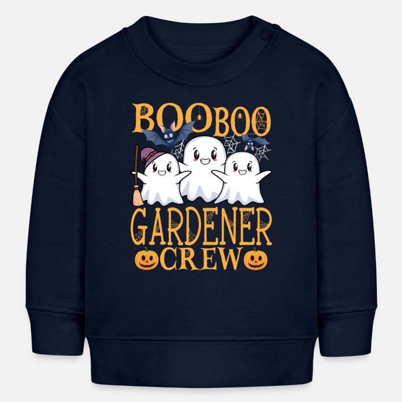 Jardinier uu Drôle de jardinier - Sweat bébé bio Stanley/Stella - bleu marine