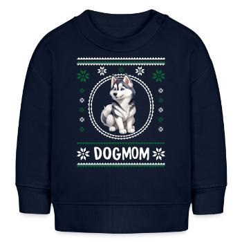 pull de noel - Sweat bébé bio Stanley/Stella - bleu marine - Devant