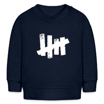 Cinq bandes - bande - bande - Sweat bébé bio Stanley/Stella - bleu marine - Devant