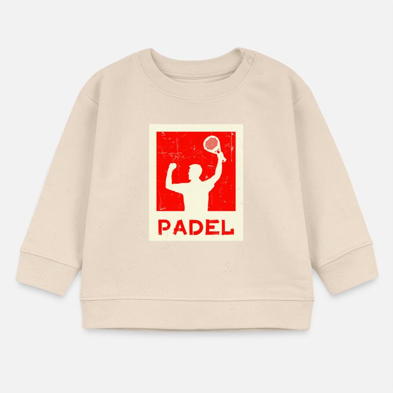 Freizeit Training Spieler Spruch Schläger Padel Baby Organic Sweatshirt Baby Changer von Stanley/Stella