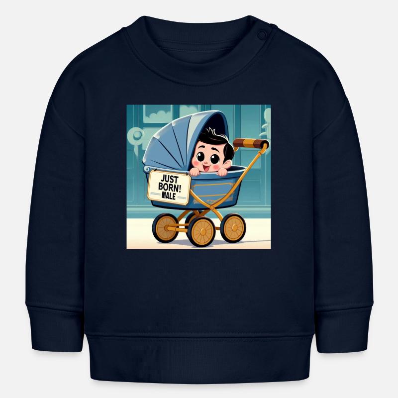 Just Born Boy - Sweat bébé bio Stanley/Stella - bleu marine