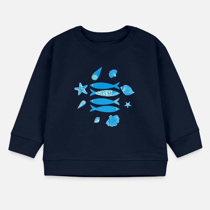 Underwater Sea Fish Pattern Baby Sweatshirt by Stanley/Stella