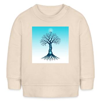 Spiritual Tree - Sweat bébé bio Stanley/Stella - écru doux - Devant