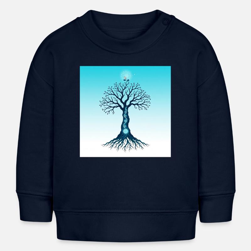 Spiritual Tree - Sweat bébé bio Stanley/Stella - bleu marine