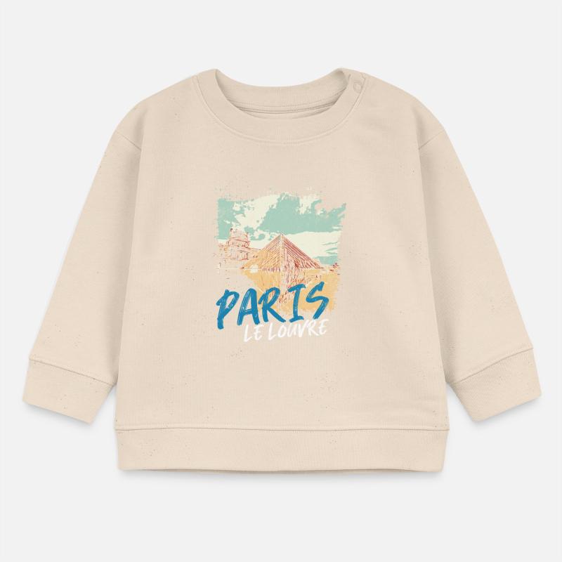 Louvre Pyramid and Paris Monuments Baby Sweatshirt by Stanley/Stella