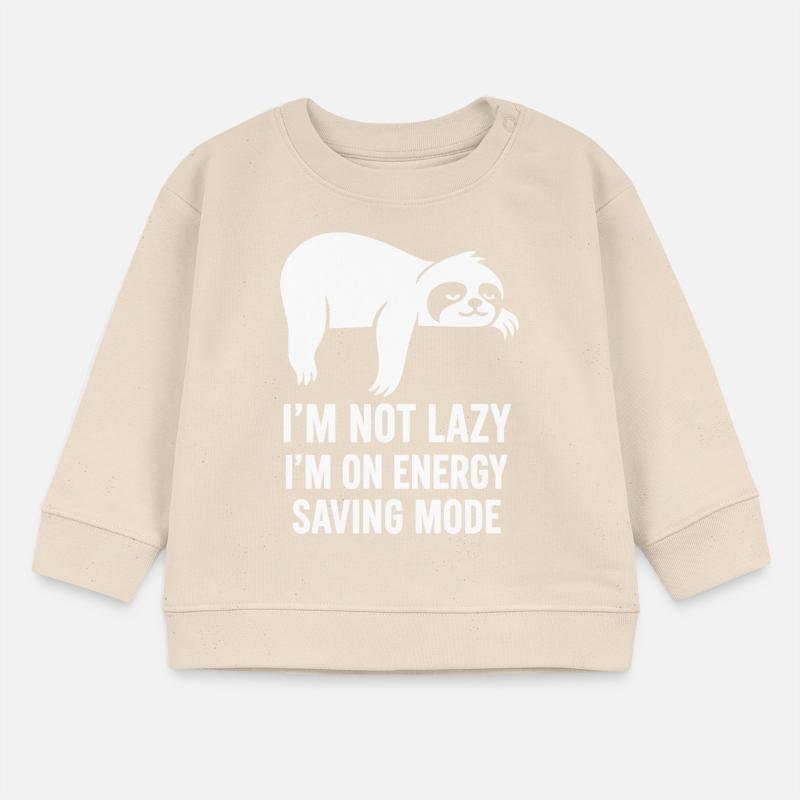 Sloth Energy Saving Mode – Funny Saying Design Baby Sweatshirt by Stanley/Stella