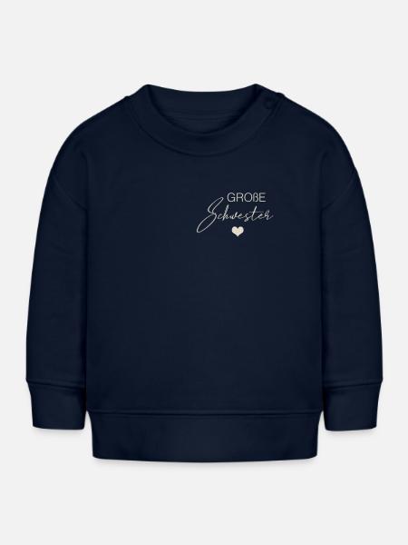 Große Schwester - Baby Organic Sweatshirt Baby Changer von Stanley/Stella - Navy