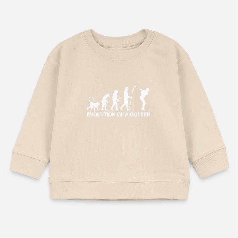 Evolution eines Golfers Baby Organic Sweatshirt Baby Changer von Stanley/Stella